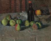 Alexej von Jawlensky Stilleben mit Apfeln und Flasche France oil painting artist